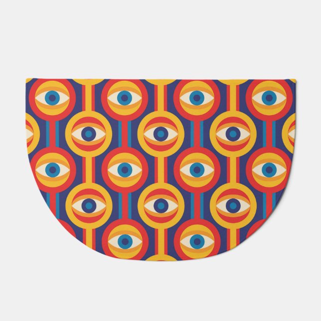Mid-century modern: abstract geometric. doormat (Front)