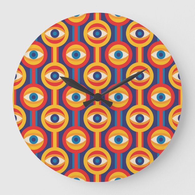Mid-century modern: abstract geometric. large clock (Front)