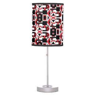Mid Century Modern Abstract Geometric Pattern Table Lamp