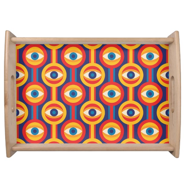 Mid-century modern: abstract geometric. serving tray (Front)