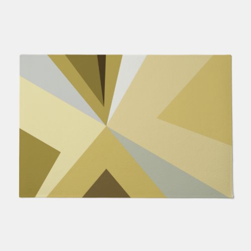 Mid Century Modern Abstract Gold Doormat