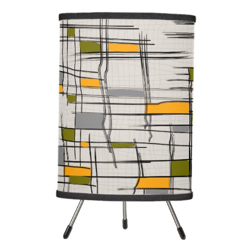 Mid_Century Modern Abstract Grid Pattern Lamp