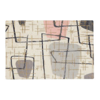 Mid Century Modern Abstract Laminated Placemat