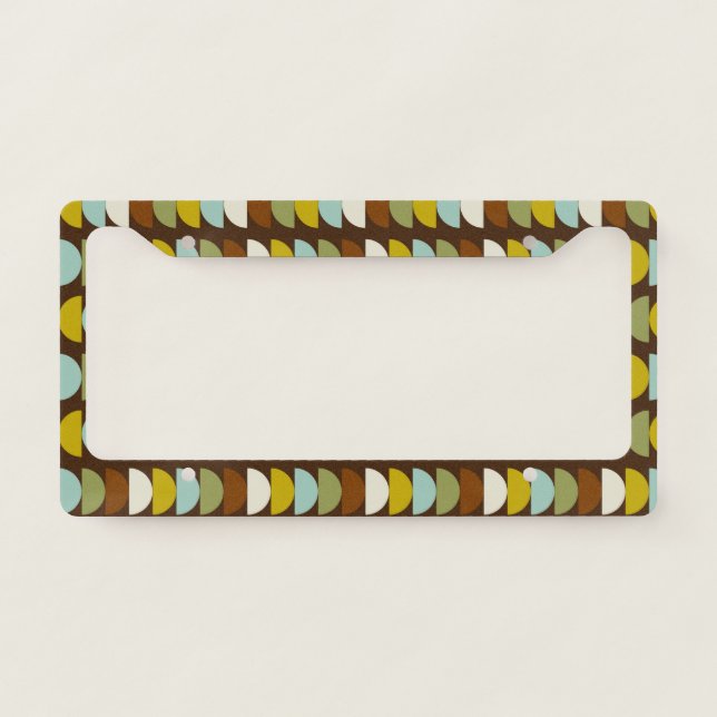 Mid Century Modern Abstract License Plate Frame (Front)