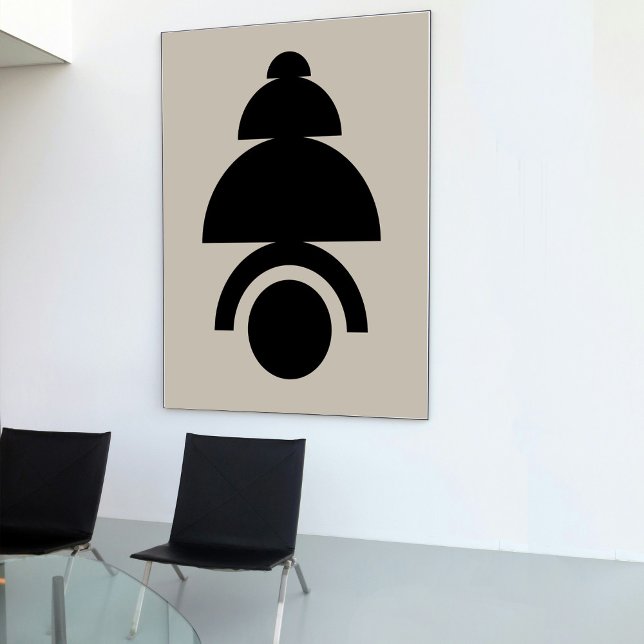 Mid Century Modern Abstract Minimalist Art Poster (Mid Century Modern Abstract Minimalist Art Poster)