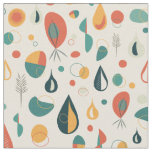 Mid Century Modern Abstract Nature Pattern Fabric