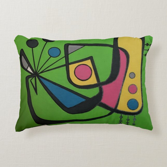 'Mid Century Modern Abstract num 4' on a Accent Pillow (Front)