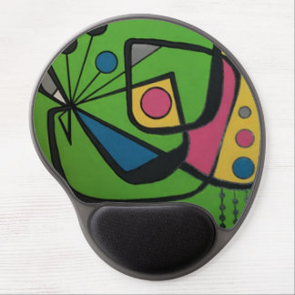 'Mid Century Modern Abstract num 4' on a Gel Mouse Pad