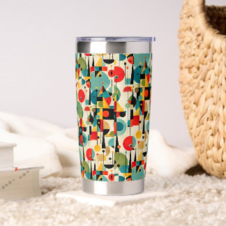 Mid Century Modern Abstract Object Retro Geometric Insulated Tumbler