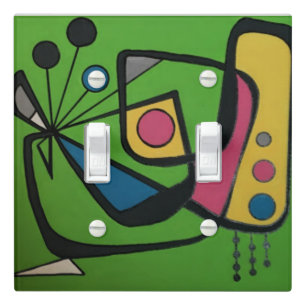 'Mid Century Modern (abstract)' on a Light Switch Cover
