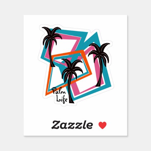 Mid_Century Modern Abstract Palm Sticker