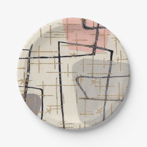 Mid Century Modern Abstract Paper Plate
