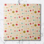 Mid Century Modern Abstract Pattern 29 Cream Ceramic Tile<br><div class="desc">This abstract retro design combines the atmosphere of mid-century,  the 50s,  60s,  modernism and reflects retro vintage vibes. Perfect for people who love the retro and vintage aesthetic.</div>