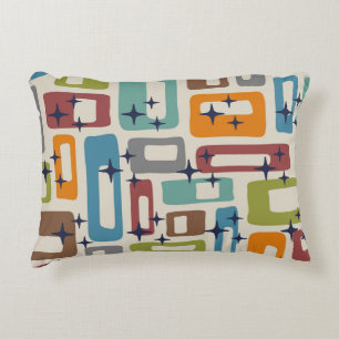 Mid-Century Modern Abstract Pattern Accent Pillow