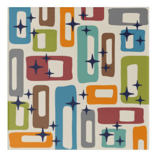 Mid Century Modern Abstract Pattern Acrylic Print