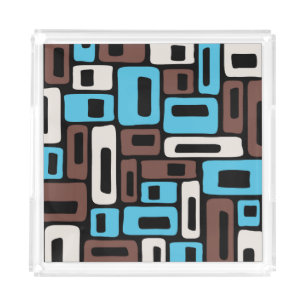 Mid Century Modern Abstract Pattern Acrylic Tray
