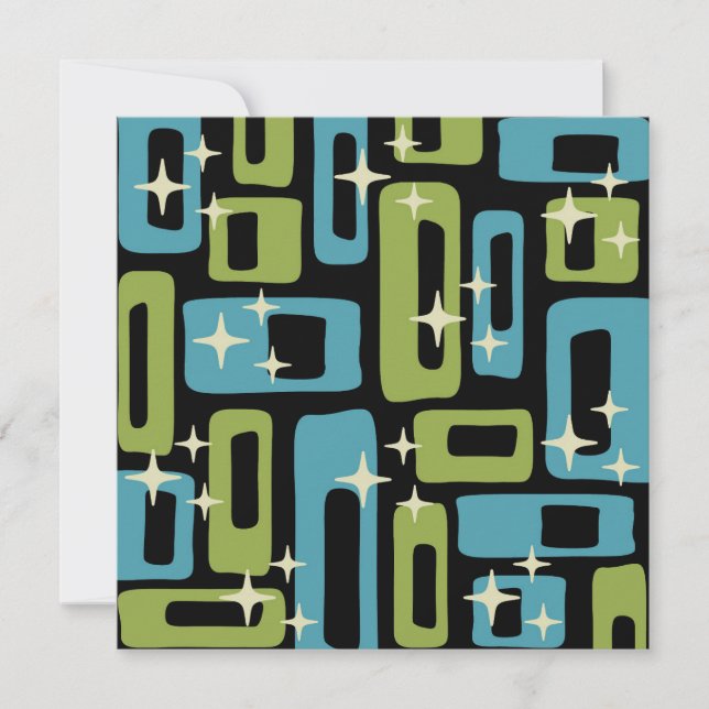 Mid Century Modern Abstract Pattern Announcement (Front)