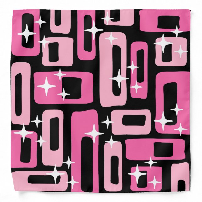 Mid Century Modern Abstract Pattern Bandana (Front)