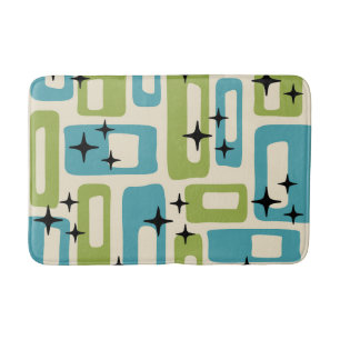 Mid Century Modern Abstract Pattern Bath Mat