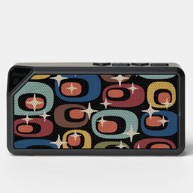 Mid-Century Modern Abstract Pattern Bluetooth Speaker (Front)