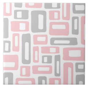 Mid Century Modern Abstract Pattern Ceramic Tile
