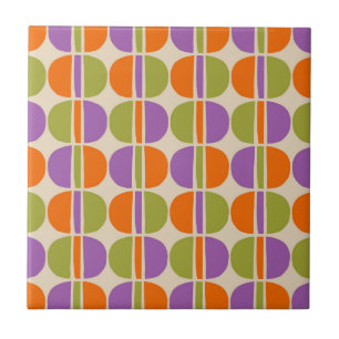 Mid Century Modern Abstract Pattern Ceramic Tile