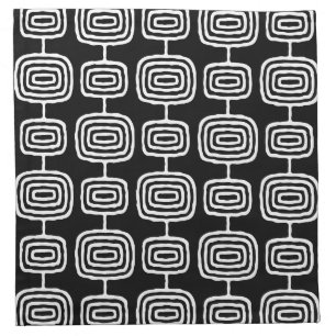 Mid Century Modern Abstract Pattern Cloth Napkin