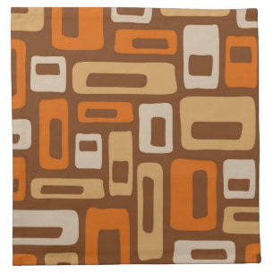 Mid Century Modern Abstract Pattern Cloth Napkin