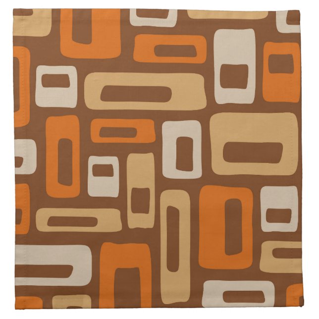 Mid Century Modern Abstract Pattern Cloth Napkin (Front)