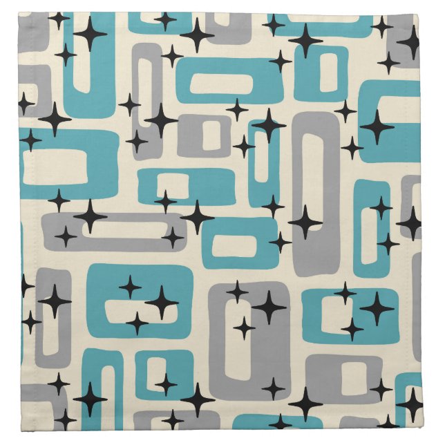 Mid Century Modern Abstract Pattern Cloth Napkin (Front)
