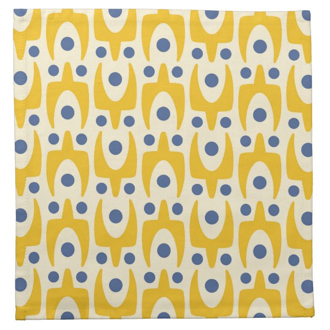 Mid Century Modern Abstract Pattern Cloth Napkin (Front)