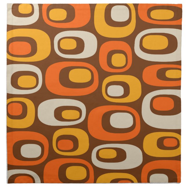 Mid-Century Modern Abstract Pattern Cloth Napkin (Front)