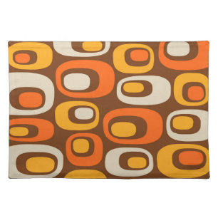 Mid-Century Modern Abstract Pattern Cloth Placemat