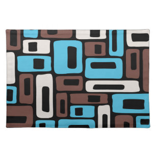 Mid Century Modern Abstract Pattern Cloth Placemat