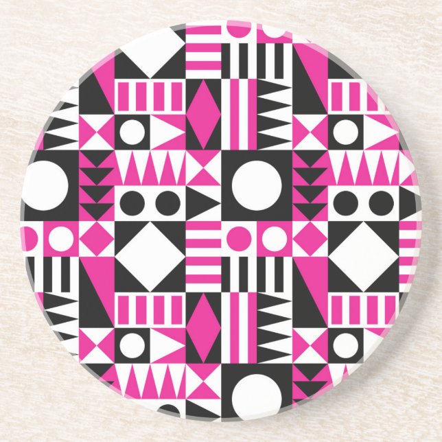 Mid-century modern abstract pattern. coaster (Front)