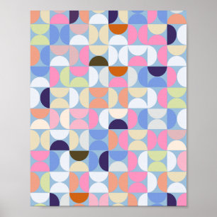 Mid Century Modern Abstract Pattern Colorful Poster