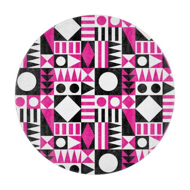 Mid-century modern abstract pattern. cutting board (Front)