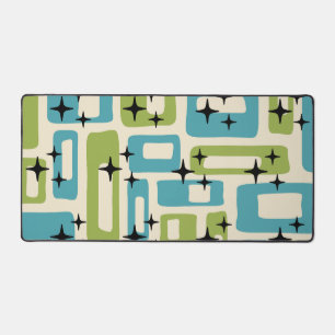 Mid Century Modern Abstract Pattern Desk Mat