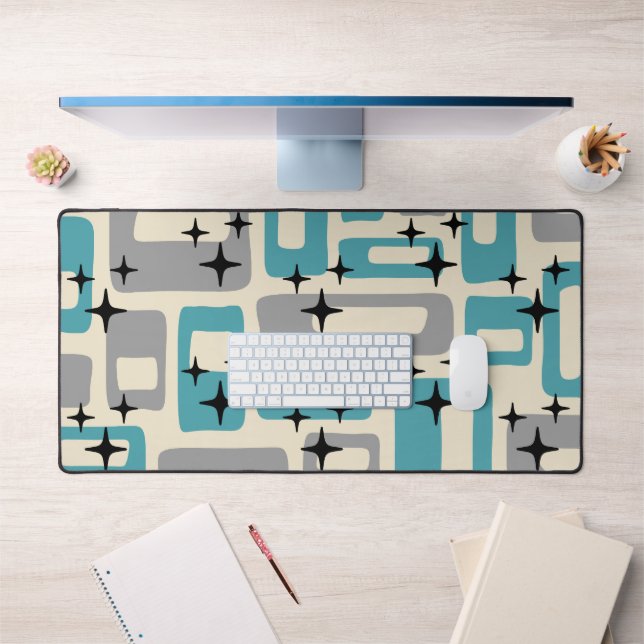Mid Century Modern Abstract Pattern Desk Mat (Office 1)
