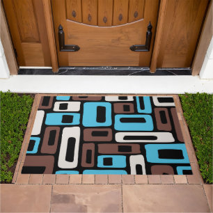 Mid Century Modern Abstract Pattern Doormat