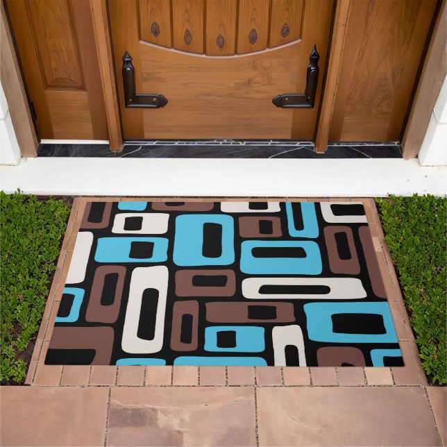 Mid Century Modern Abstract Pattern Doormat (Outdoor)