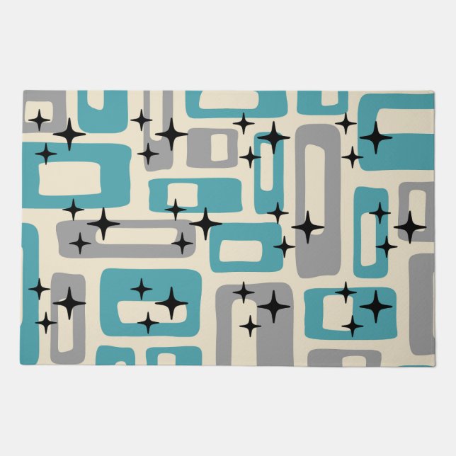 Mid Century Modern Abstract Pattern Doormat (Front)