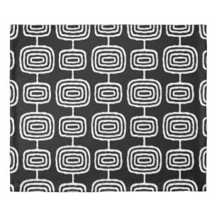 Mid Century Modern Abstract Pattern Duvet Cover