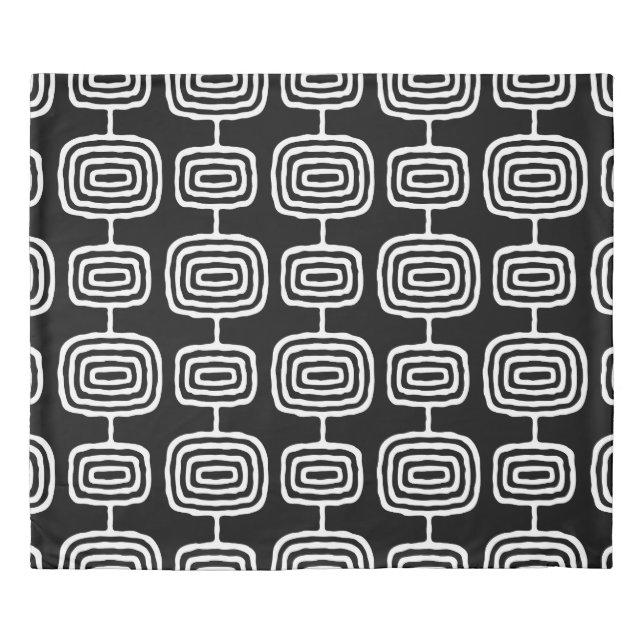 Mid Century Modern Abstract Pattern Duvet Cover (Front)