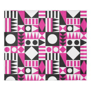 Mid-century modern abstract pattern. duvet cover