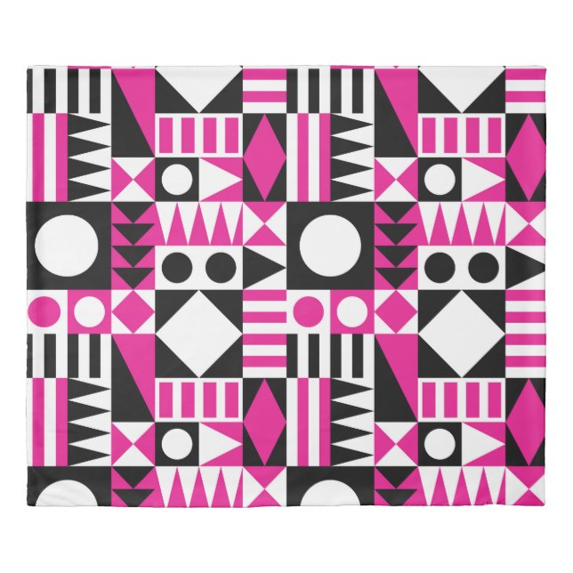 Mid-century modern abstract pattern. duvet cover (Front)