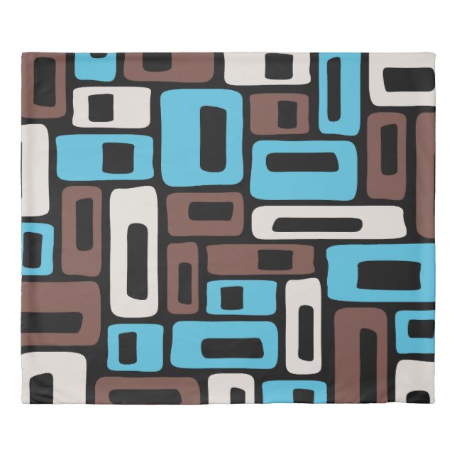 Mid Century Modern Abstract Pattern Duvet Cover (Front)