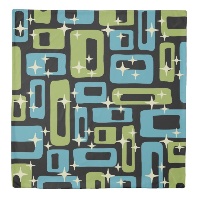 Mid Century Modern Abstract Pattern Duvet Cover (Front)