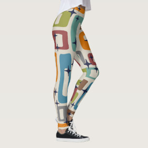 Mid-Century Modern Abstract Pattern Leggings
