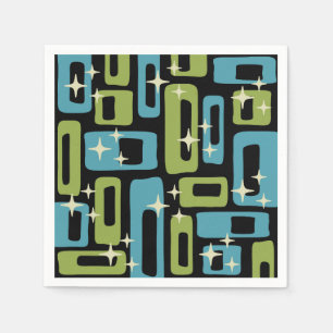Mid Century Modern Abstract Pattern Napkins